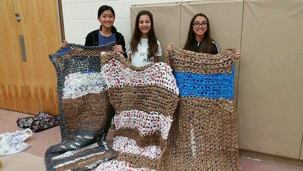 plastic bag crochet mat