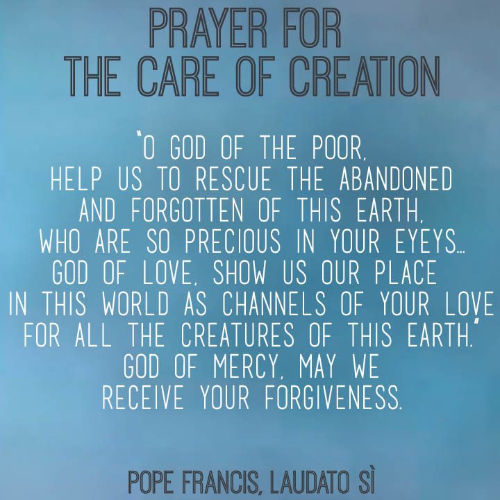 prayer for creation