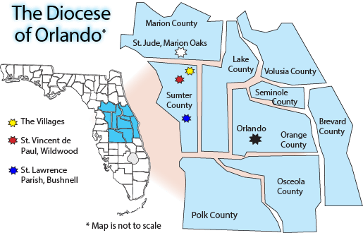 Population Growth Growth In God S Kingdom Diocese Of Orlando Florida Orl Map 