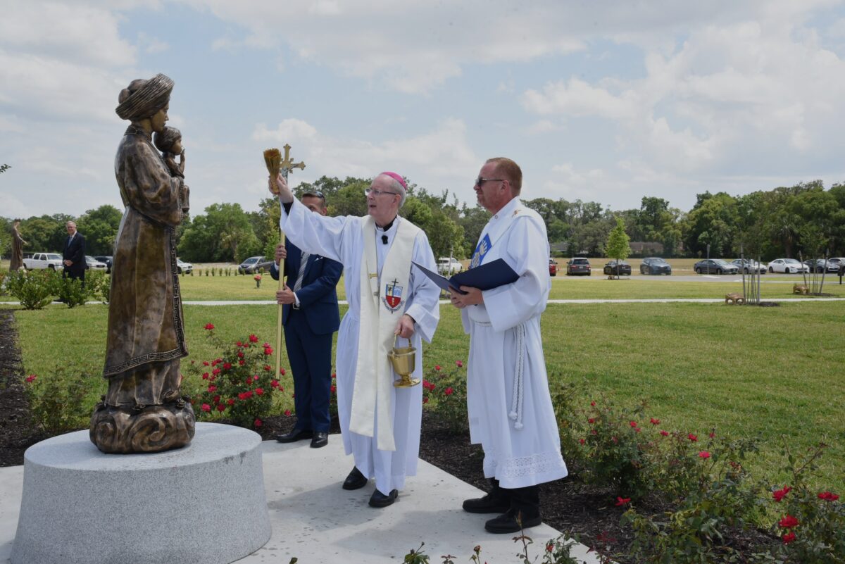 Bishop blesses next phase of Our Lady of Peace Cemetery