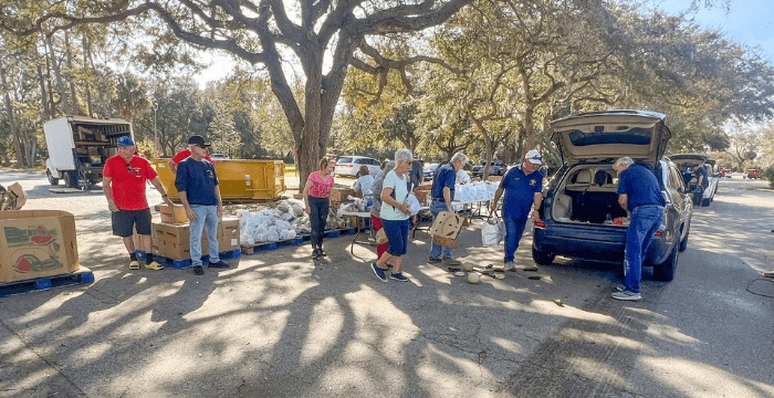 Food distribution feeds families